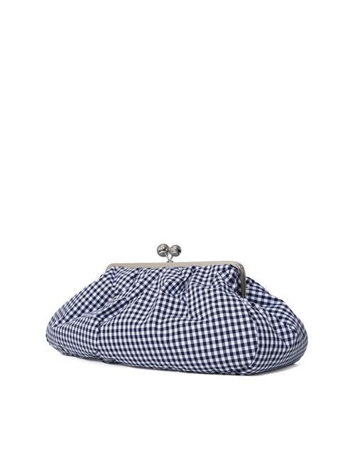 Borsa Pasticcino Bag WKABETA Large in cotone vichy Blu marino WEEKEND MAX MARA | 2615511084600008